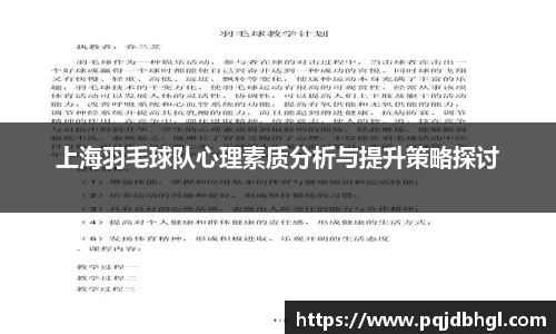 上海羽毛球队心理素质分析与提升策略探讨